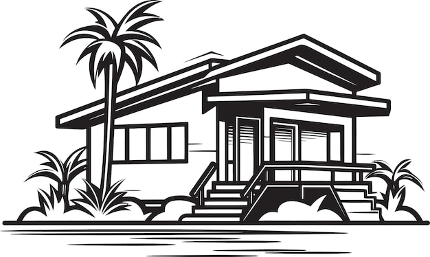 Desenho de ícone de casa espessa simbolo de domicílio forte logotipo vetorial de esboço de casa em negrito