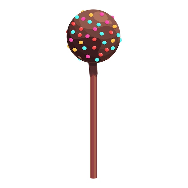 Desenho de ícone de chocolate doce vetor bastão de açúcar pirulito doce
