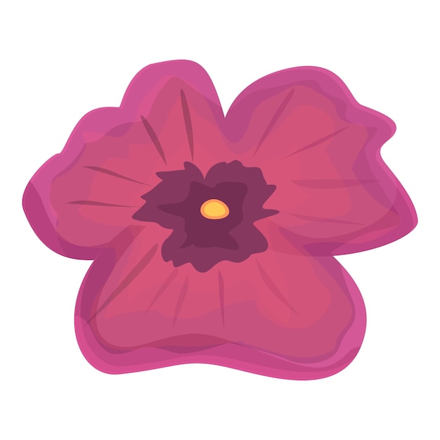 Vetor desenho de ícone de flor amor-perfeito vermelho vetor floral primavera lilás selvagem
