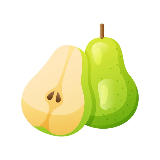 Desenho de ícone de fruta de pêra Fruta fresca