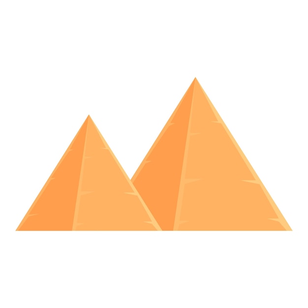 Vetor desenho de ícone de pirâmide de areia vetor deserto do egito grandes maravilhas