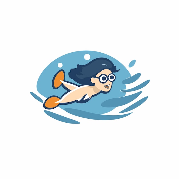 Vetor desenho de ícone de piscina elemento de logotipo ilustração vetorial editável
