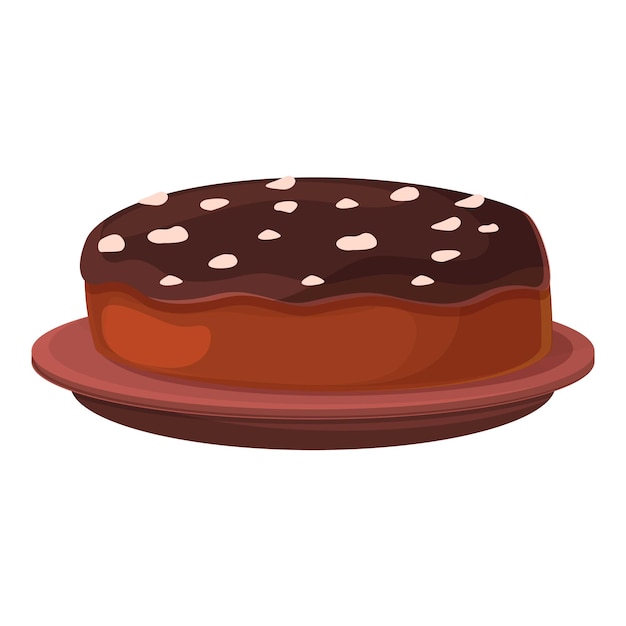 Desenho de ícone de torta de chocolate vetor bolo marshmallow comida lanche de chocolate