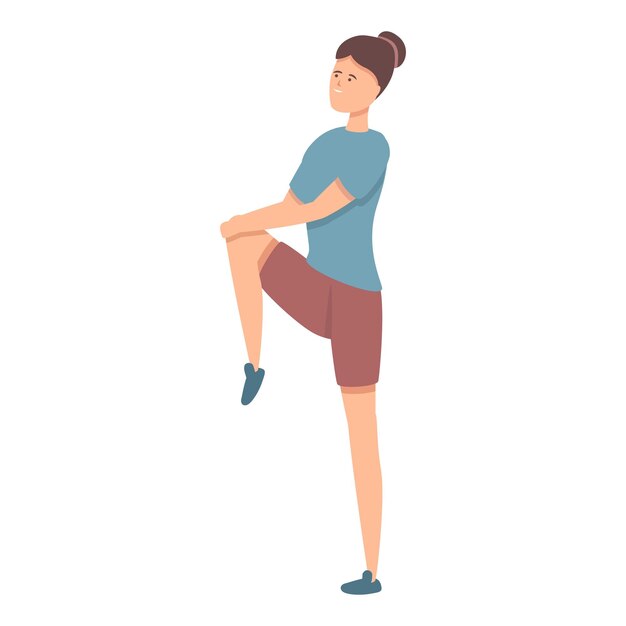 Vetor desenho de ícone de treino de menina vetor esporte desgaste calças de ginástica