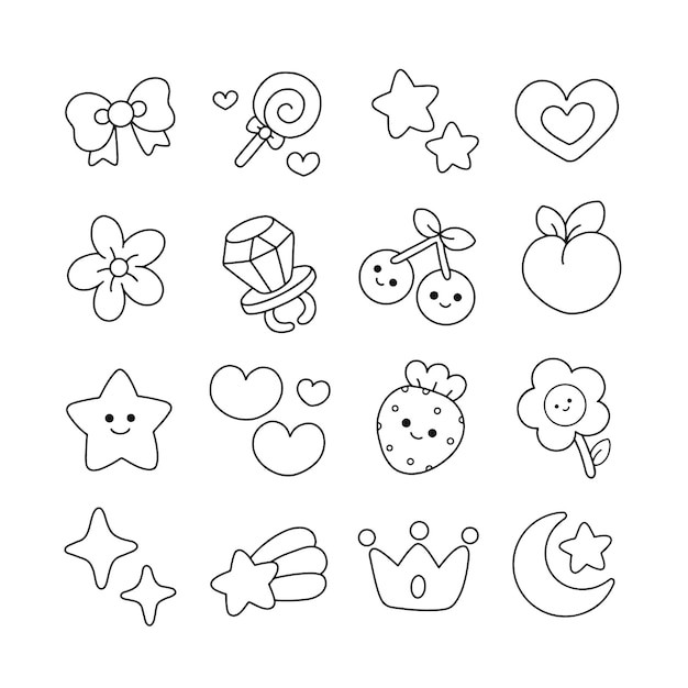 Artes kawaii para colorir - Imprimir Desenhos