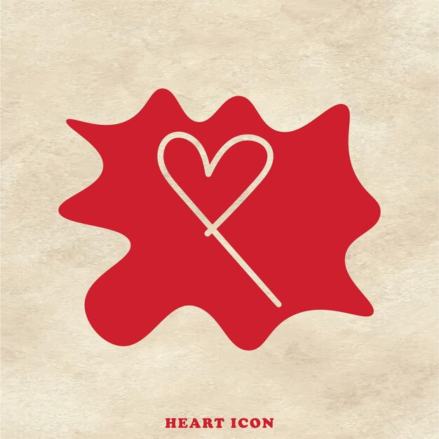 Desenho de ícones de coração para modelos da web
