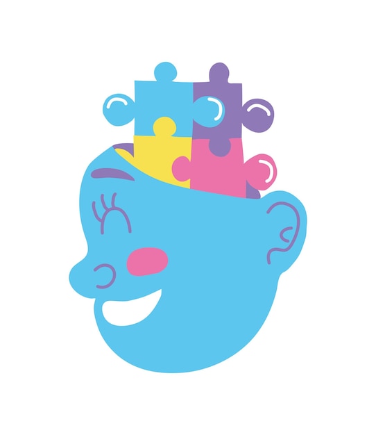 Desenho de ilustração da condição da síndrome de Asperger