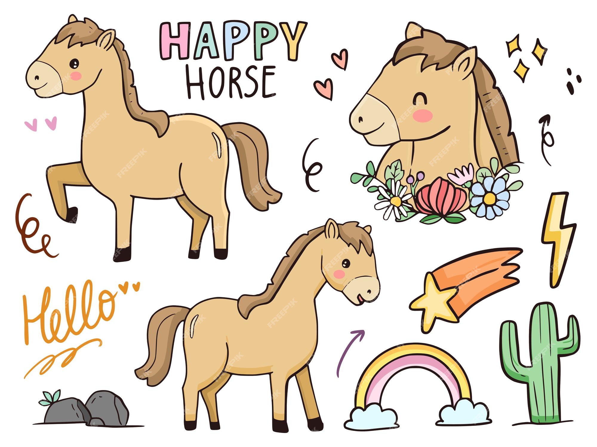 COMO DESENHAR UM CAVALO KAWAII FÁCIL🐎 