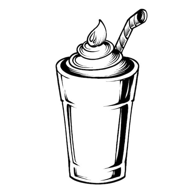 desenho de ilustração de comida de sobremesa de sorvete vetorial
