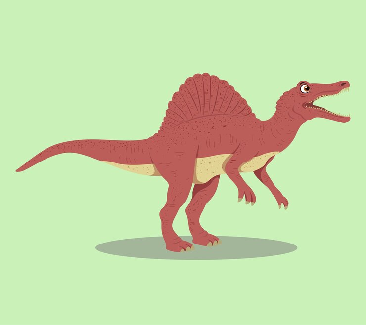 Vetor desenho de ilustração de desenhos animados spinosaurus