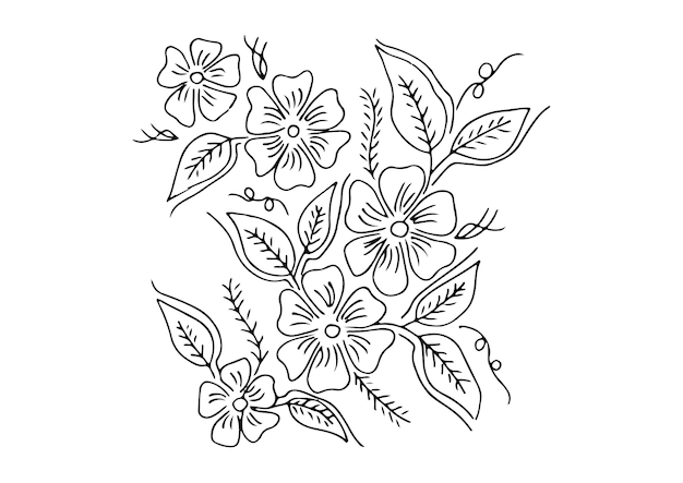 Vetor desenho de ilustração de flores