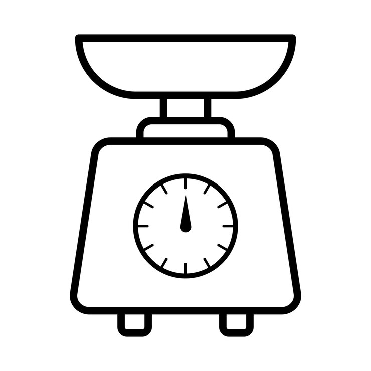 Vetor desenho de ilustração de ícone de escala de cozinha
