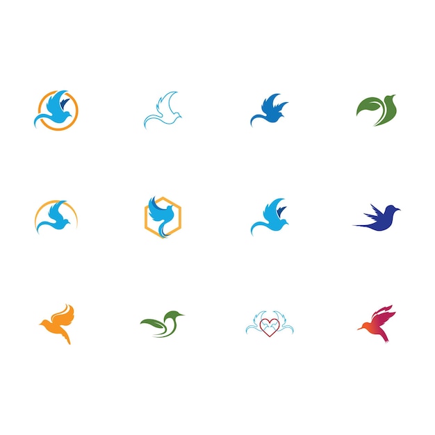 Desenho de ilustração de imagens de logotipo de pássaro