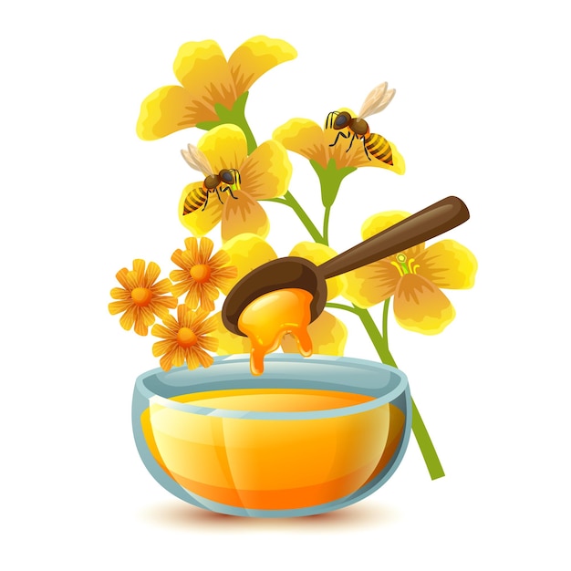 Desenho de ilustração de mel doce ilustração de mel