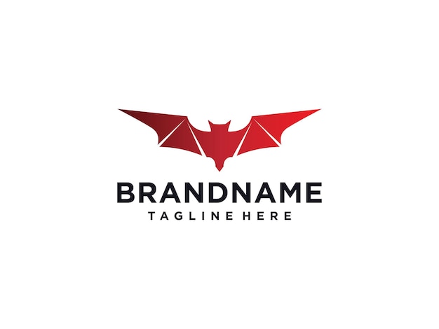 desenho de ilustração de modelo de logotipo de ícone vetorial de morcego