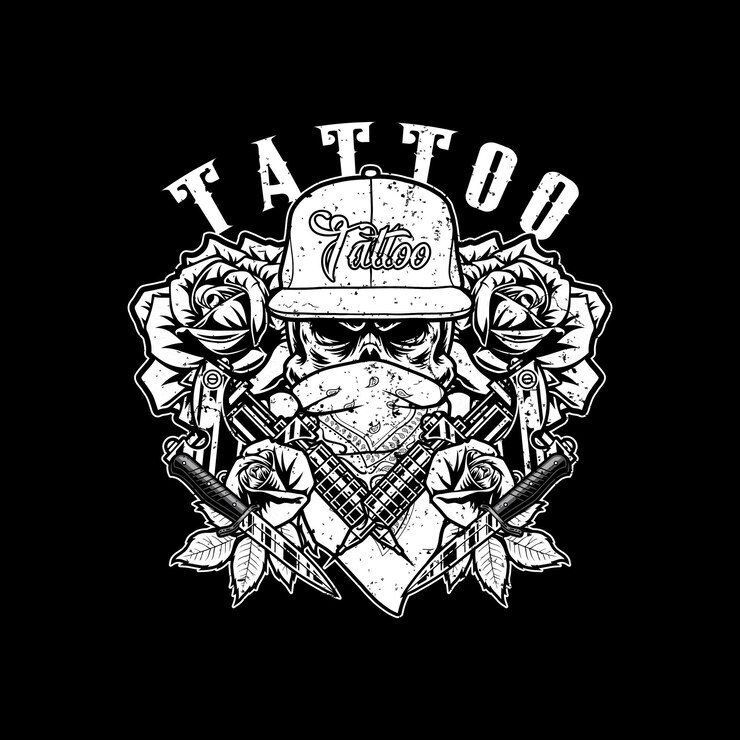 Desenho de ilustração de tatuagem