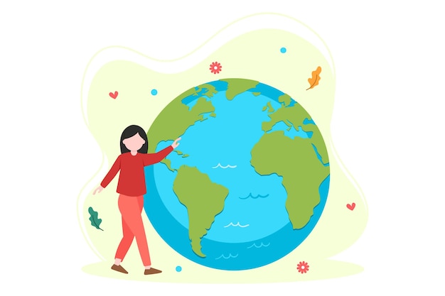 Desenho de Ilustração do Dia da Terra