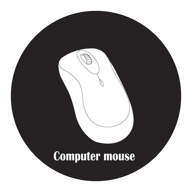 Vetor desenho de ilustração vetorial de ícone de mouse de computador