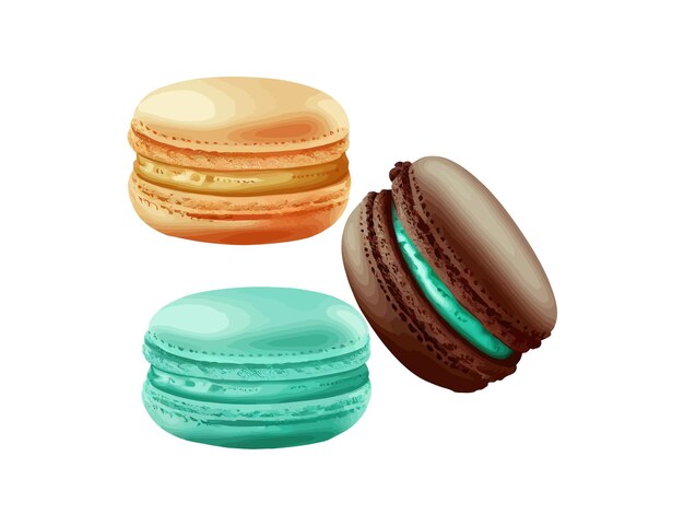 Vetor desenho de ilustração vetorial de macaroons