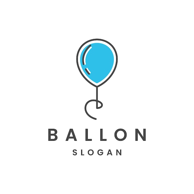 Desenho de ilustração vetorial de modelo de logotipo de balão