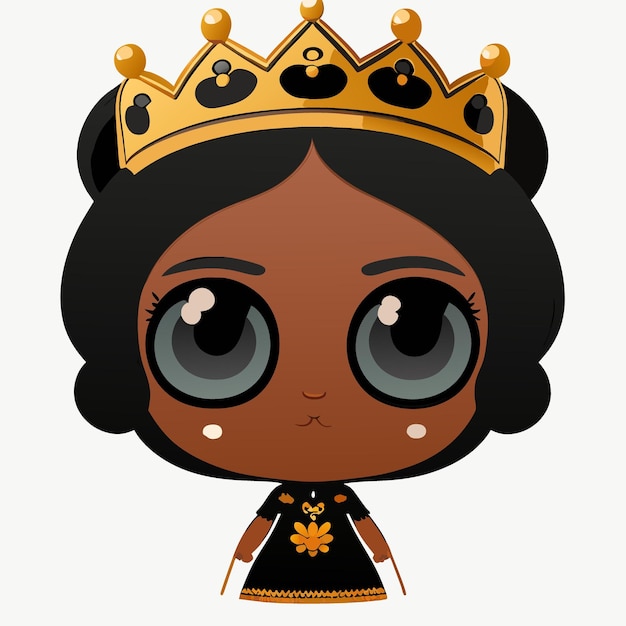 Vetor desenho de ilustração vetorial rainha negra