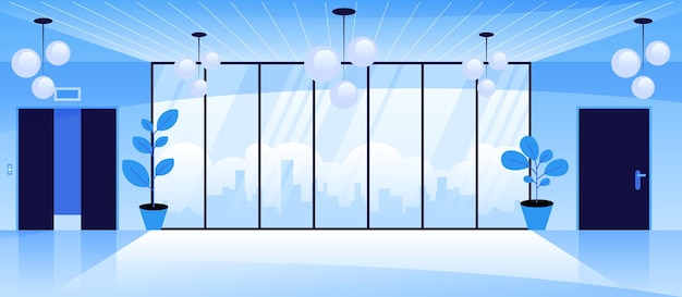 Desenho de interiores modernos de escritórios vazios