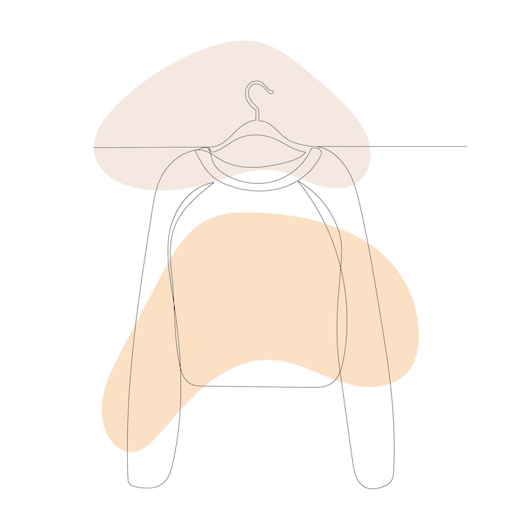 Vetor desenho de jaqueta em um vetor de linha contínua