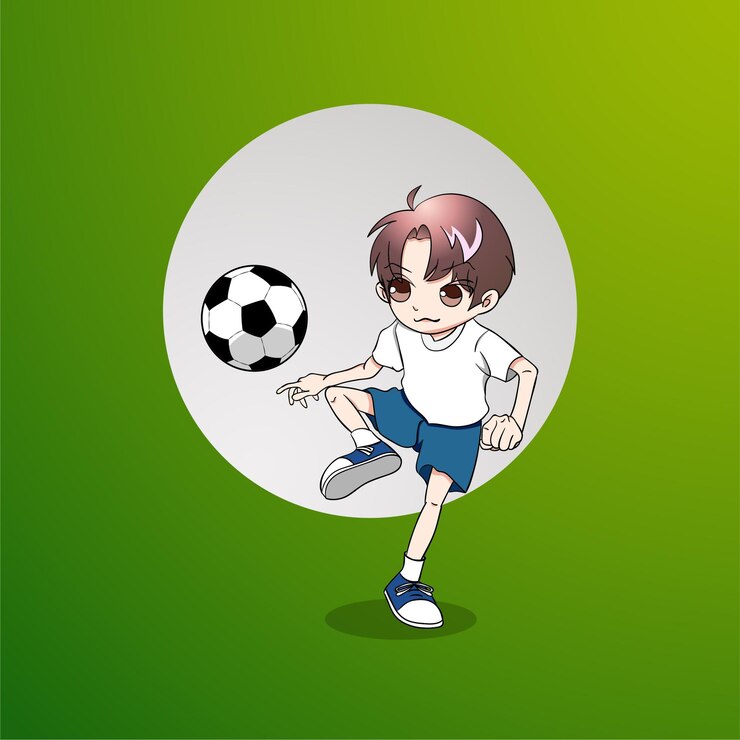 Vetor desenho de jogador de futebol