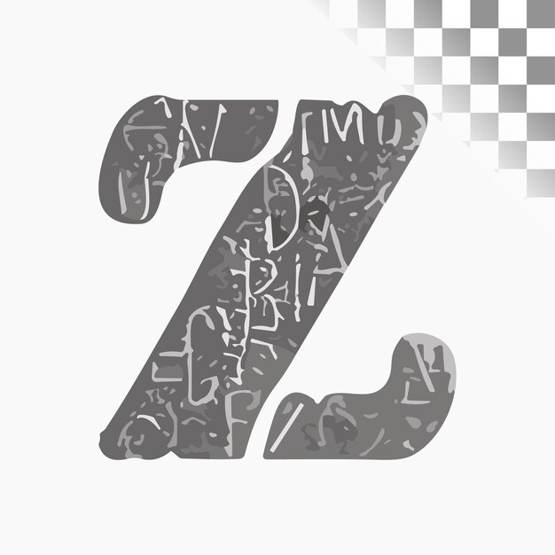 Vetor desenho de letras z font elegante alfabeto