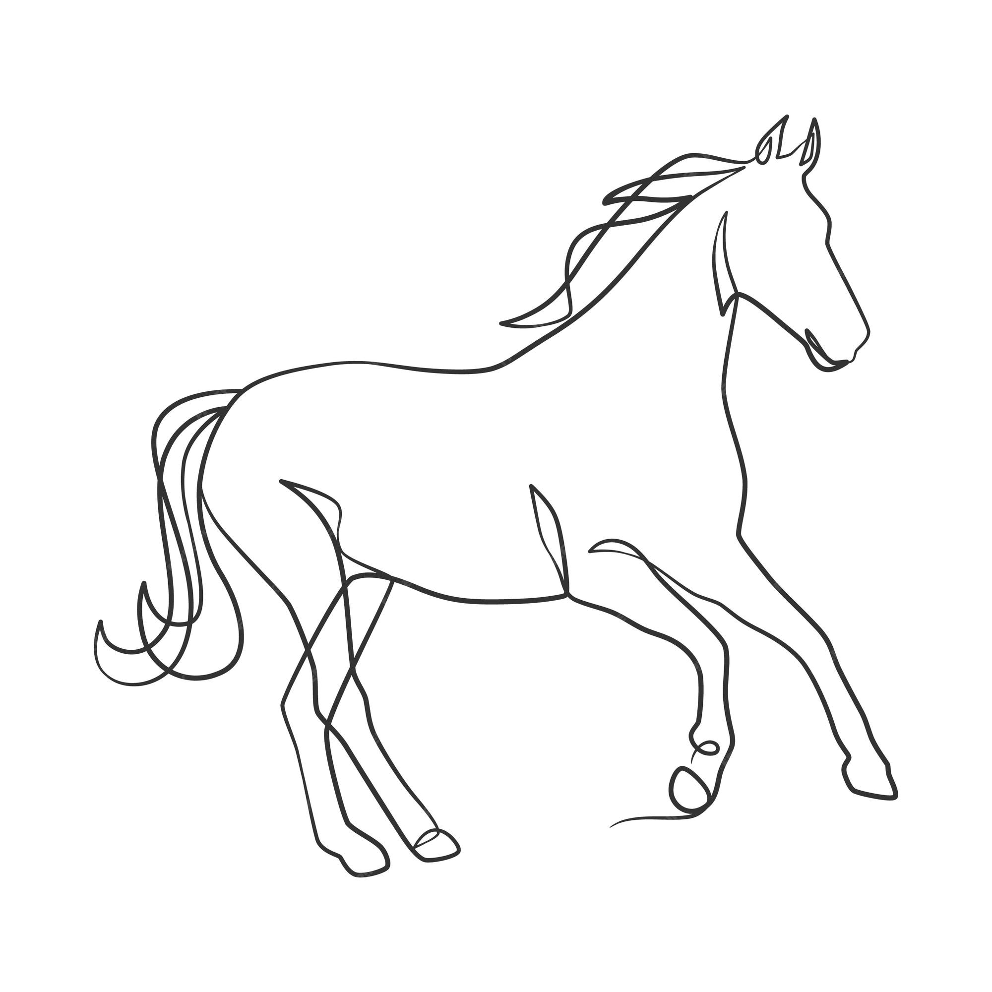 Desenho Linha Contínua Única Pular Identidade Logotipo Empresa Cavalo  Elegante imagem vetorial de SimpleLine© 387454634