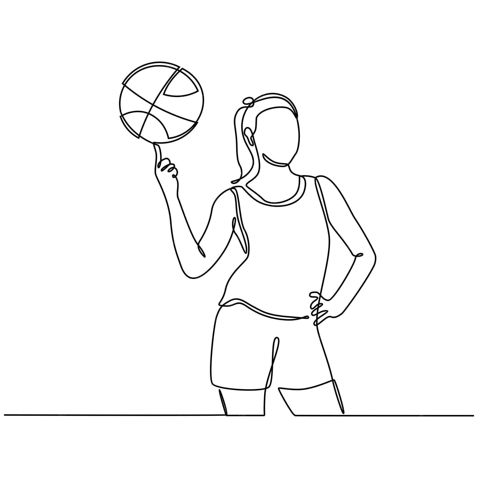 smartphone de desenho contínuo de uma linha com quadra de basquete e bola  de aplicativos. jogos de basquete online. aplicativos para smartphones.  basquete móvel. ilustração gráfica de vetor de desenho de desenho