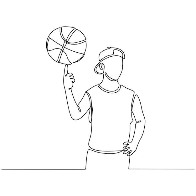 smartphone de desenho contínuo de uma linha com quadra de basquete e bola  de aplicativos. jogos de basquete online. aplicativos para smartphones.  basquete móvel. ilustração gráfica de vetor de desenho de desenho