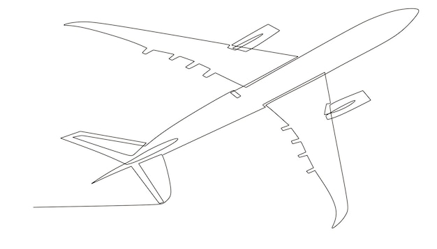 Vetor desenho de linha contínua do plano de construção do arquiteto