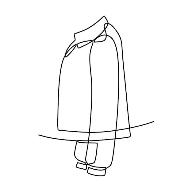 desenho de linha contínua em roupas
