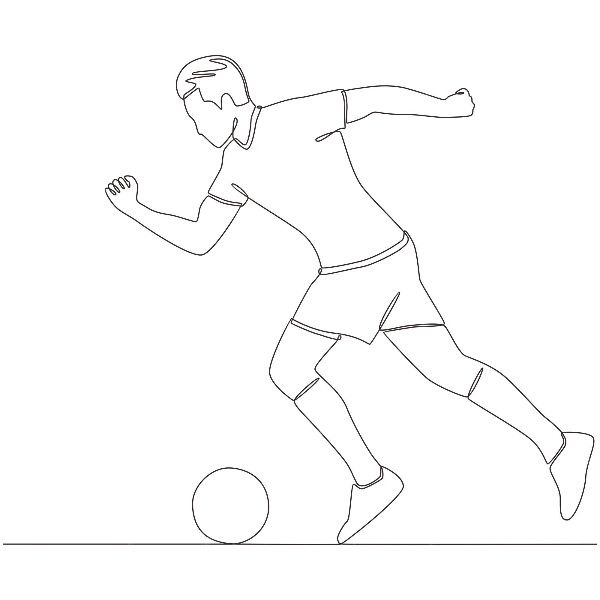 Desenho Em Linha Contínuo De Dois Jogadores De Futebol E Manobras Para  Mostrar Desportistas Antes De Iniciar O Jogo. Respeito Pelo Ilustração  Stock - Ilustração de jogo, cartoon: 189632084