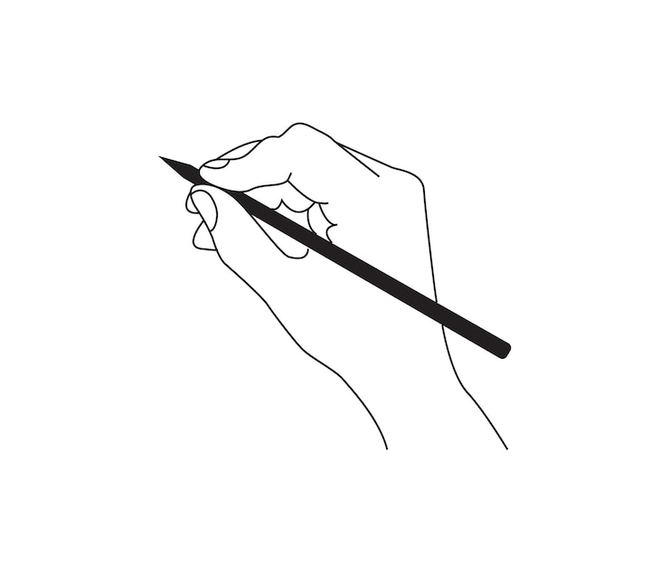 Vetor desenho de linha contínua vetorial de caneta de mão