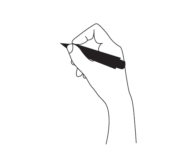 Desenho de linha contínua vetorial de caneta de mão