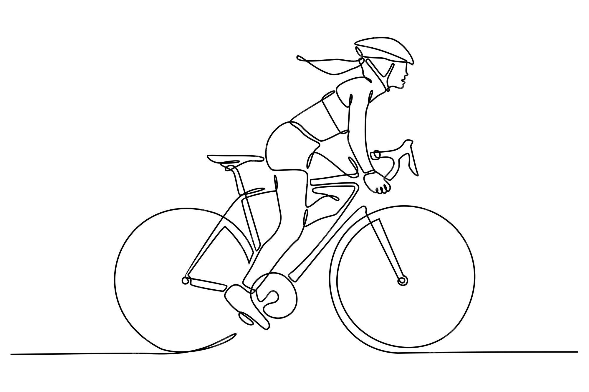 Pessoa Com Ciclo De Motor Desenho Contínuo De Linhas Com Estilo De Design  De Minimalismo De Cor PNG , Ativo, Fundo, Bicicleta Imagem PNG e Vetor Para  Download Gratuito