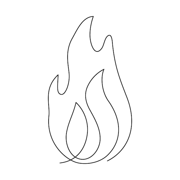 Silhueta Minimalista De Chama. Ilustração Do Vetor De Incêndio. Preto E  Branco. Fundo Preto. Desenho De Uma Linha. Imagem. E Vetor Ilustração do  Vetor - Ilustração de rede, linha: 223580650