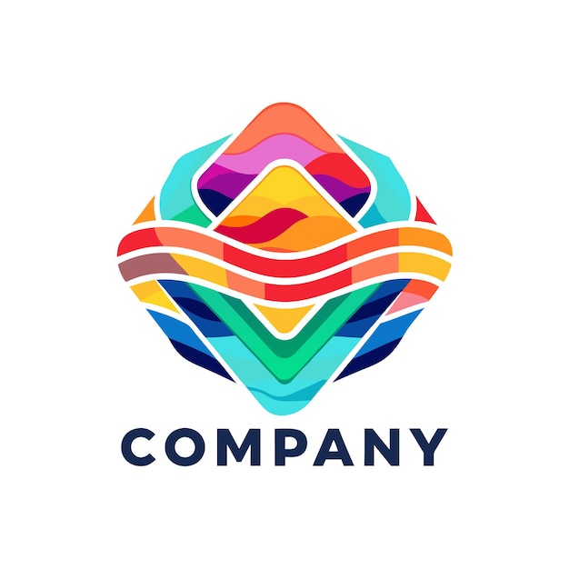 Desenho de logotipo abstrato para qualquer empresa de negócios corporativos