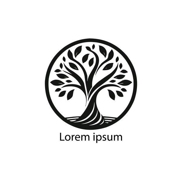 Vetor desenho de logotipo da árvore