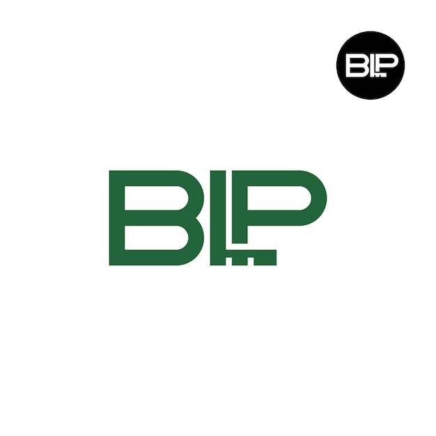 Vetor desenho de logotipo da letra blp monogram