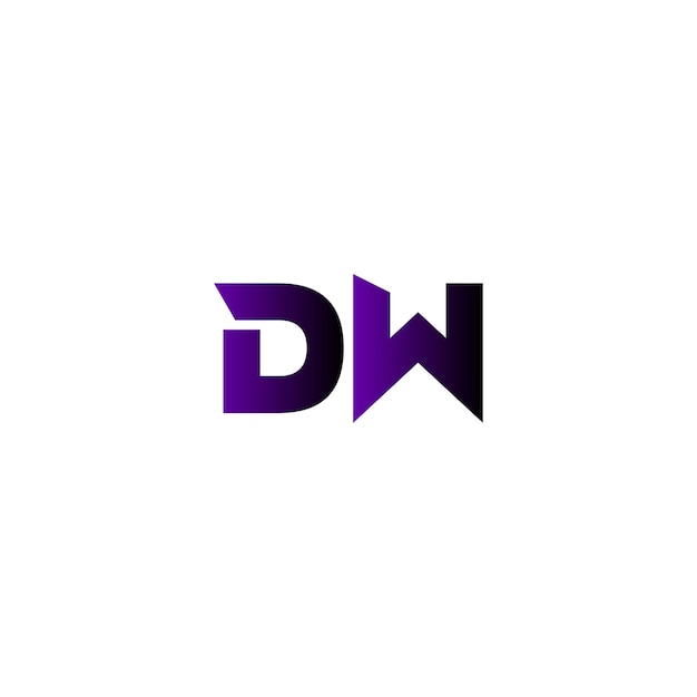 Vetor desenho de logotipo da letra dw