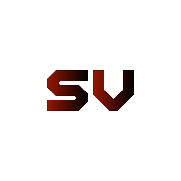 Vetor desenho de logotipo da letra sv