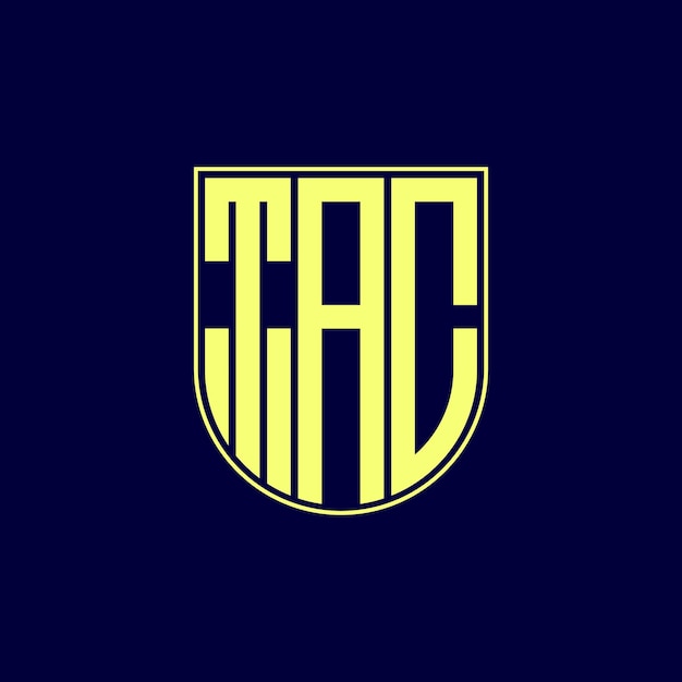 Desenho de logotipo da letra tac