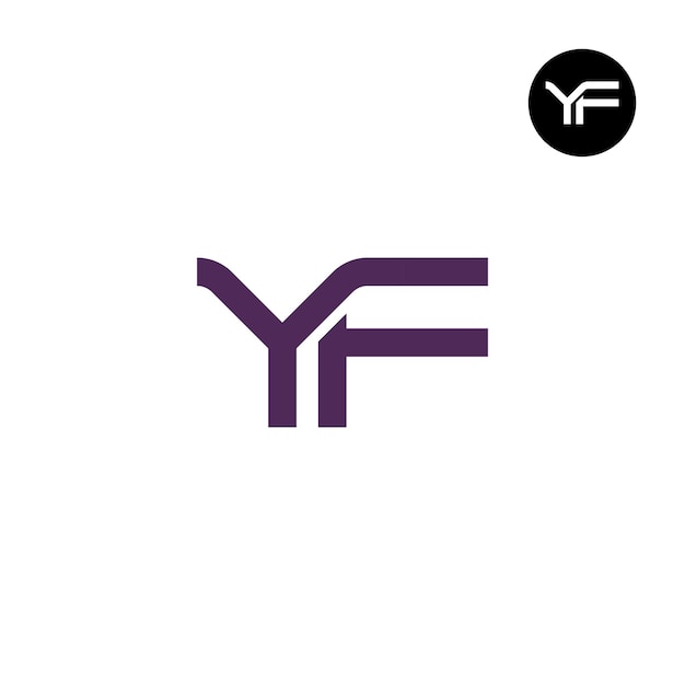 Desenho de logotipo da letra yf monogram