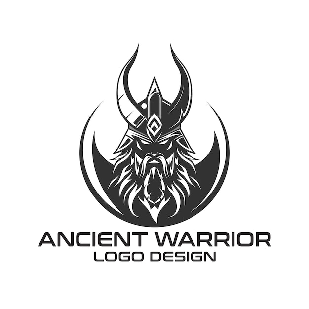 Desenho de logotipo de ancient warrior vector