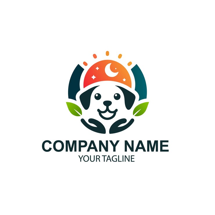 Vetor desenho de logotipo de animais de estimação vetoriais