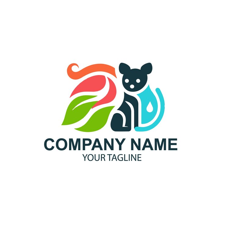 Vetor desenho de logotipo de animais de estimação vetoriais