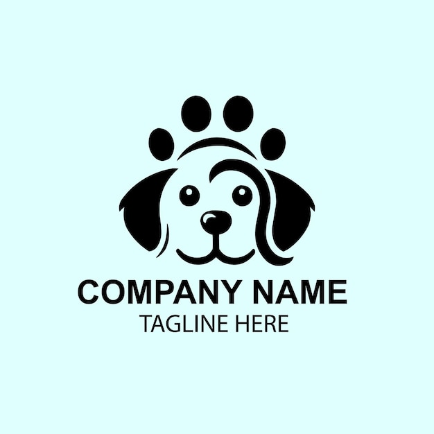 Desenho de logotipo de animais de estimação vetoriais